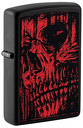Zippo Lighter- Personalized Engrave for Skull Emblem Design Red Skull #49775