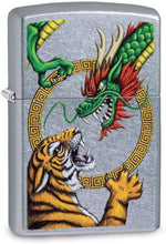Load image into Gallery viewer, Zippo Chinese Dragon Street Chrome Design Pocket Lighter
