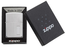 Load image into Gallery viewer, Zippo Lighter - Personalized Custom Message Engrave Chrome Windproof Lighter High Polish Chrome Engine Turned 350
