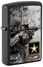 Load image into Gallery viewer, Zippo Lighter- U.S. Army Soldier Camouflage Black Matte Windproof Lighter #Z5019
