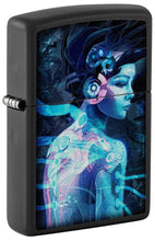 Load image into Gallery viewer, Zippo Lighter - Personalized Message Engraved Backside Woman Pop Art Windproof Lighter Black Light Cyber Woman 48517
