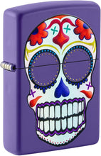 Load image into Gallery viewer, Zippo Suger Skull Design Purple Matte Pocket Lighter
