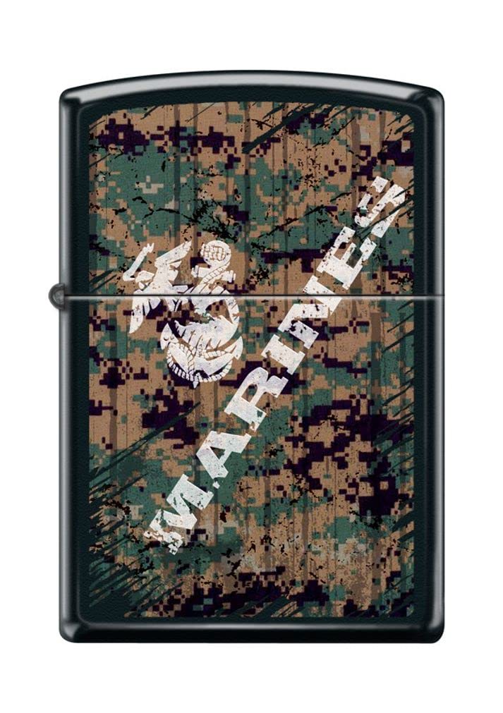 Zippo Lighter- Personalized Engrave for Marine Corps USMC Camouflage #Z5132