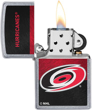 Load image into Gallery viewer, Zippo 2021 NHL Carolina-Hurricanes Street Chrome Pocket Lighter
