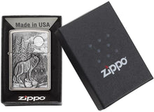 Load image into Gallery viewer, Zippo Lighter- Personalized Engrave Timberwolves Emblem Brush 20855 #20855
