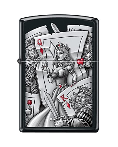 Zippo Lighter- Personalized Engrave Ace of SpadesZippo King and Queen #Z6039