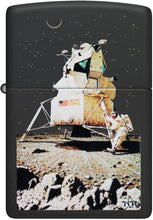 Load image into Gallery viewer, Zippo unisex-adult Space Lighters, Norman Rockwell Man on the Moon Black Matte
