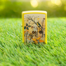 Load image into Gallery viewer, Zippo Lighter- Personalized Custom Message Engraved on Scrapbook Bird Design Sunflower Pocket Lighter 46580
