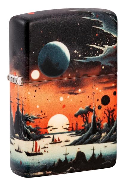 Zippo Lighter - Custom Engraved with Your Message for Galactic Landscape Design 540 Matte Pocket Lighter 46254