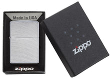 Load image into Gallery viewer, Zippo Lighter - Personalized Custom Message Engrave Chrome Windproof Lighter Brushed Chrome Arch 24647
