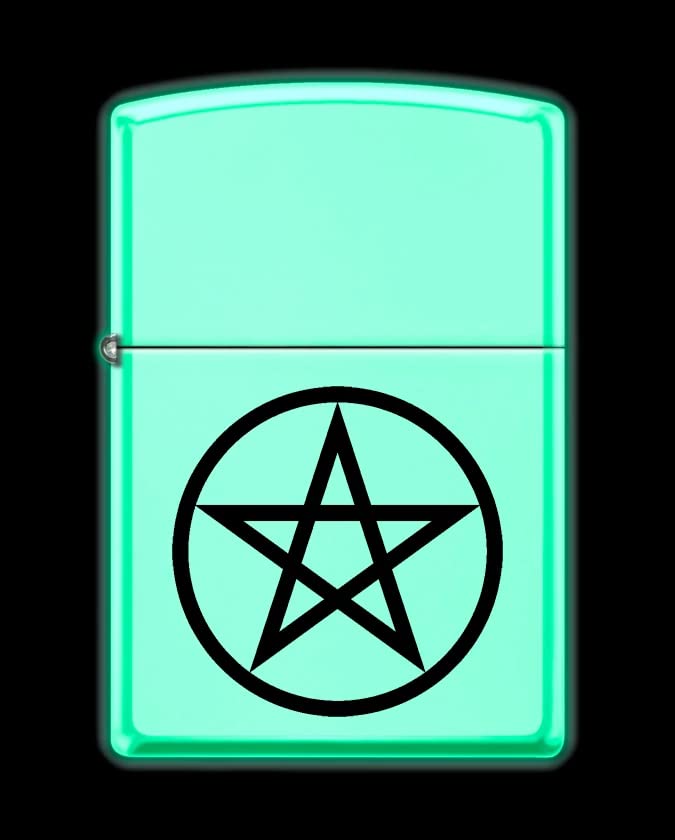 Zippo Lighter - Personalized Custom Message Engraved on Backside for Special Designs Windproof Lighter (Wicca Pentacle Z5512)