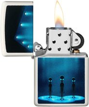 Load image into Gallery viewer, Zippo Aliens Design Glow-in-The-Dark Green Pocket Lighter

