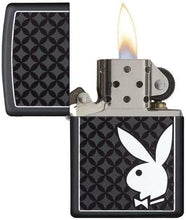 Load image into Gallery viewer, Zippo Lighter - Personalized Customize Message Engrave on Backside for Playboy Bunny (Black 29578)
