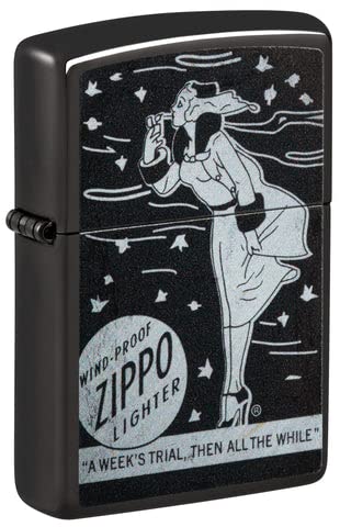 Zippo Lighter- Personalized Engrave forZippo Brand Logo Windy Girl 48456
