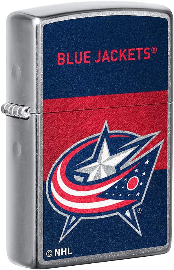 Zippo 2021 NHL Columbus Blue Jackets Street Chrome Pocket Lighter