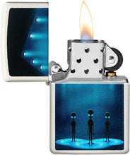 Load image into Gallery viewer, Zippo Lighter- Personalized Engrave Glow in The Dark Aliens and Spaceship 49487
