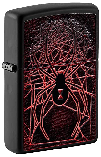 Zippo Lighter- Personalized Engrave Animal Design Black Widow Spider 49791